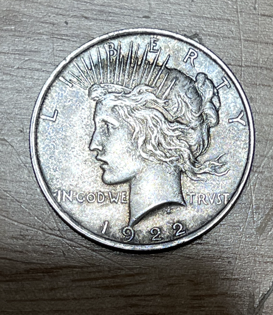 1922 Liberty Peace One Dollar Silver Coin US 90% Collectable