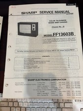 ORIG. SHARP FF13603B TV Repair Service Manual ORIGINAL