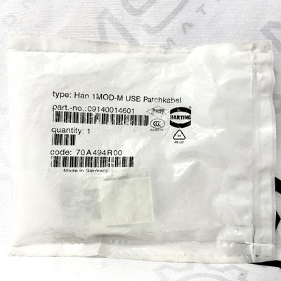 Harting 09140014601 Han USB Module Male For Patch Cord Han 1MOD-M USB Patchkabel