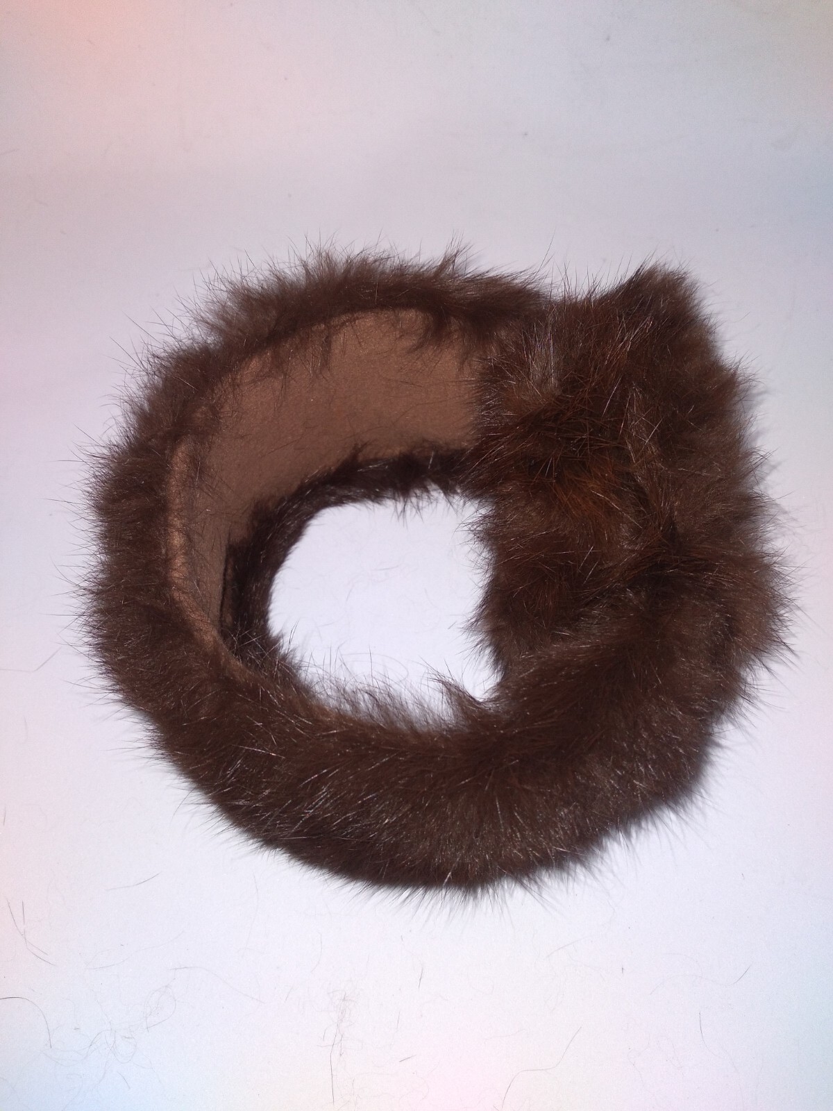 Vintage 1950's Mink Earmuffs Genuine Dark Chocolate Brown One Size Fits