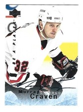 1995/96 BAP  #S46 MURRAY CRAVEN BLACK HAWKS AUTOGRAPHED CARD MINT !