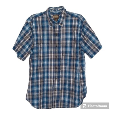 CE Schmidt Workwear Shirt Men's Large Plaid Outdoor Hiking Camping Dadcore SS