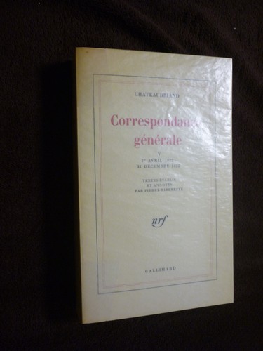 Chateaubriand François René : Correspondance générale Tome I a V Nrf Gallimard - Picture 6 of 6