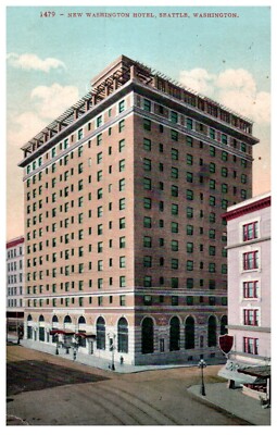 No. 1479 Neu Washington Hotel Seattle, Mitchell Postkarte Verschickt 1909
