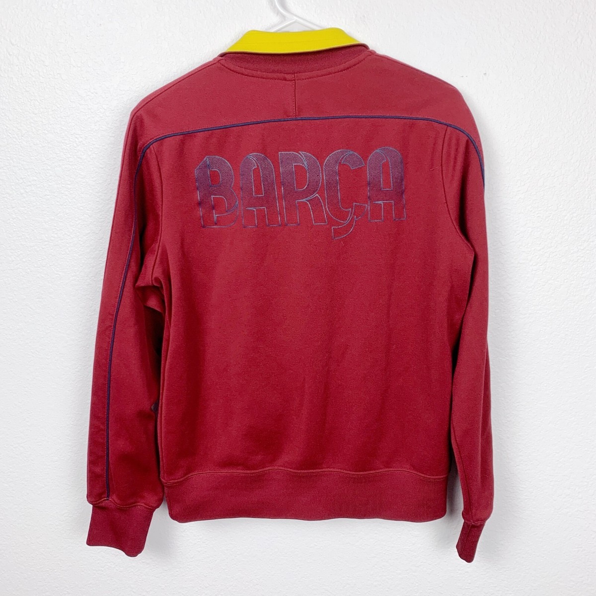 Nike FC Barcelona ジャケット 赤 Vintage Nike FC Barcelona Football Jacket Orange Mens Soccer