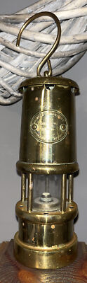 Hockley Lamp & Lime Light Co Messing Haken Bergleute Zechenlampe 17 cm mit Haken