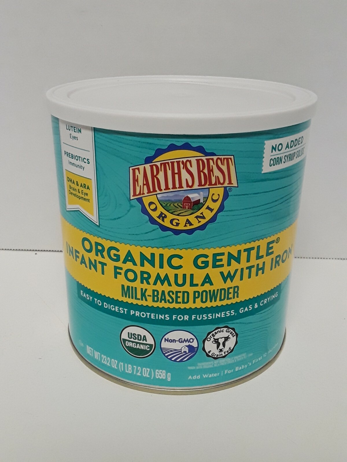 earth's best organic gentle infant formula with iron powder