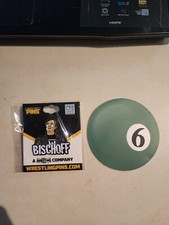 Pro Wrestling Crate Exclusive Enamel Pin WCW WWE ECW Bischoff NWO Syxx Sticker