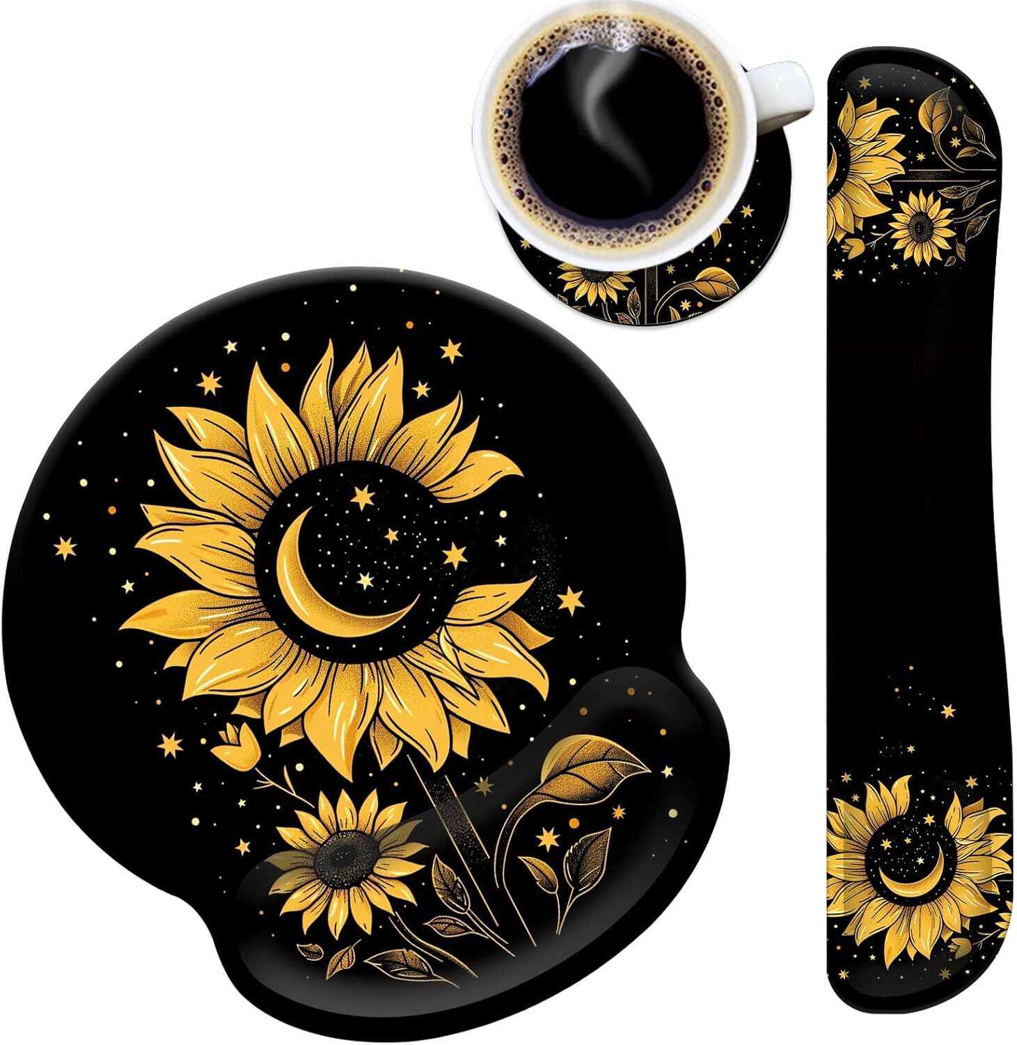 Ergonomic Mouse Pad & Keyboard Wrist Rest with Non-Slip Coaster  -image