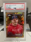 2024 Topps Chrome Sapphire Mike Trout Image Variation SP Gold (42/50) Angels