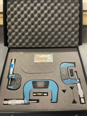 Used 3 pc Peacock Outside Micrometer Set, 0-75mm x .01mm 76400738