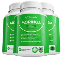 3Pack Moringa Capsules for Immune Support & Gut Health 180 Capsules