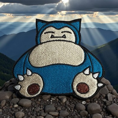 Snorlax Pokemon Embroidery Patch Multi Sizes 2.86'' - 4.75''