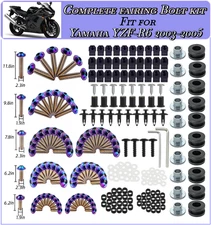 236PCS Purp-Blue Irid. Complete Fairing Bolt Screws for Yamaha 2003-2005 YZFR6