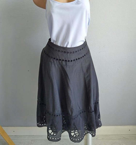 Women Jasper Conran Skirt Black Cotton 36
