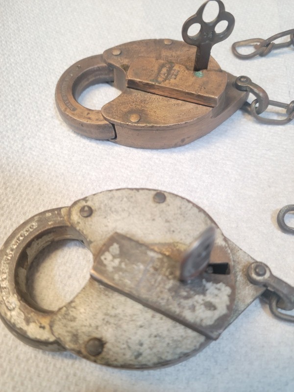 Antique Yale Towne Y&T Solid Brass Large Padlock Lock W/Key Works