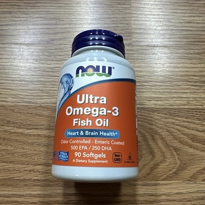 Now Foods Ultra OMEGA-3 Fish Oil 500 EPA/250 DHA 90 Softgels Bb 1/29