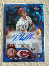 2023 Topps Chrome Update Sapphire Matt McLain Rookie Auto Blue #/199 #USA-MMC RC