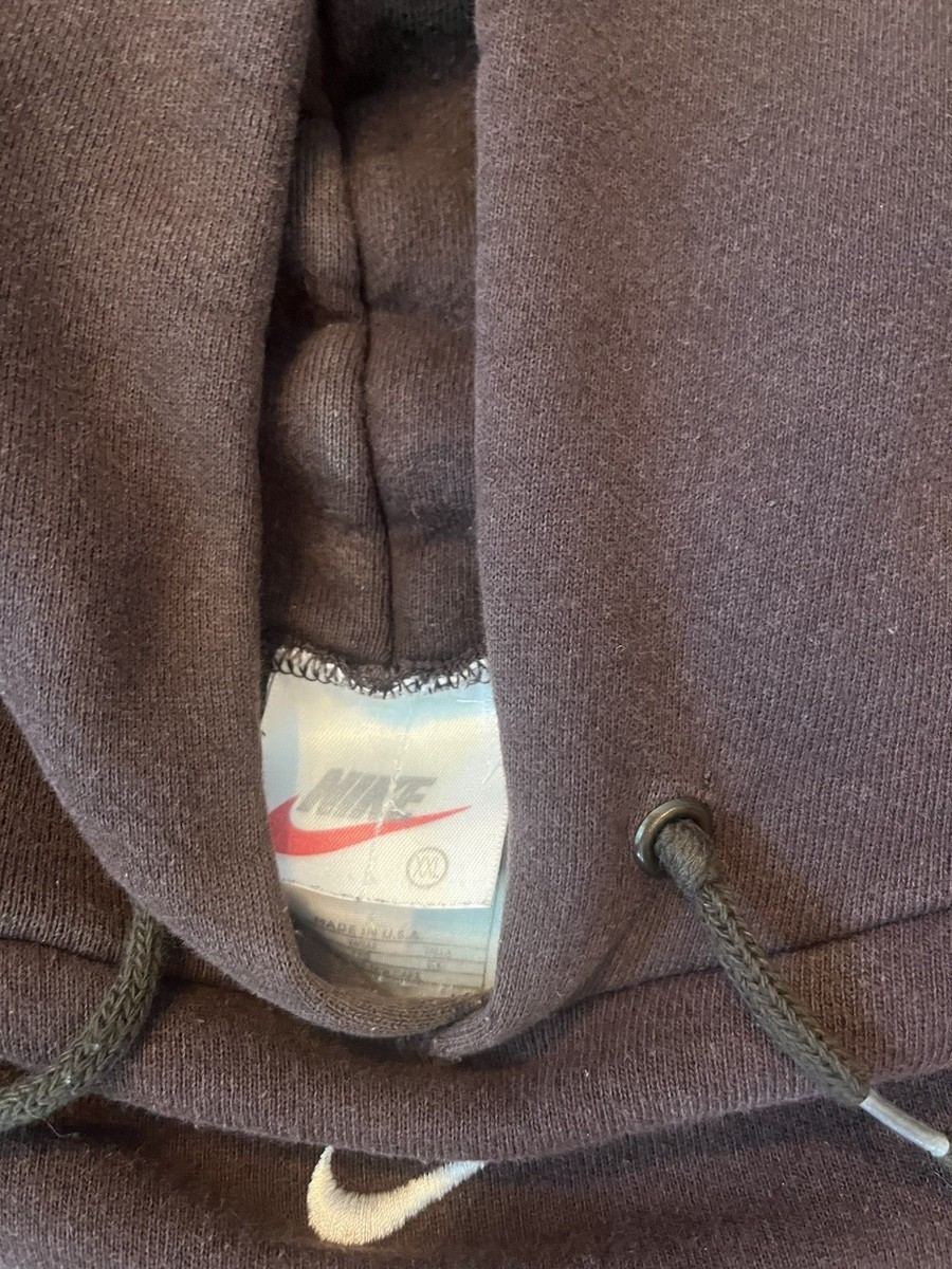 Vintage 90s Chocolate Brown Nike Center Swoosh Sellout Tag Sz XXL
