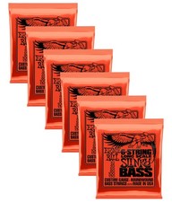 6 PACK Ernie Ball 2838 6 String Slinky Bass Guitar Strings 32-130 Long Scale