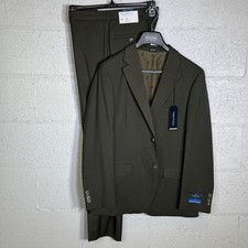 Nautica Men's Modern-Fit Stretch Fall Suit Olive Green 38S 32W 395