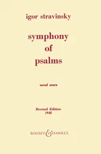 Igor Stravinsky Symphony of Psalms Vocal Score for Mixed Chorus Sheet Music Book