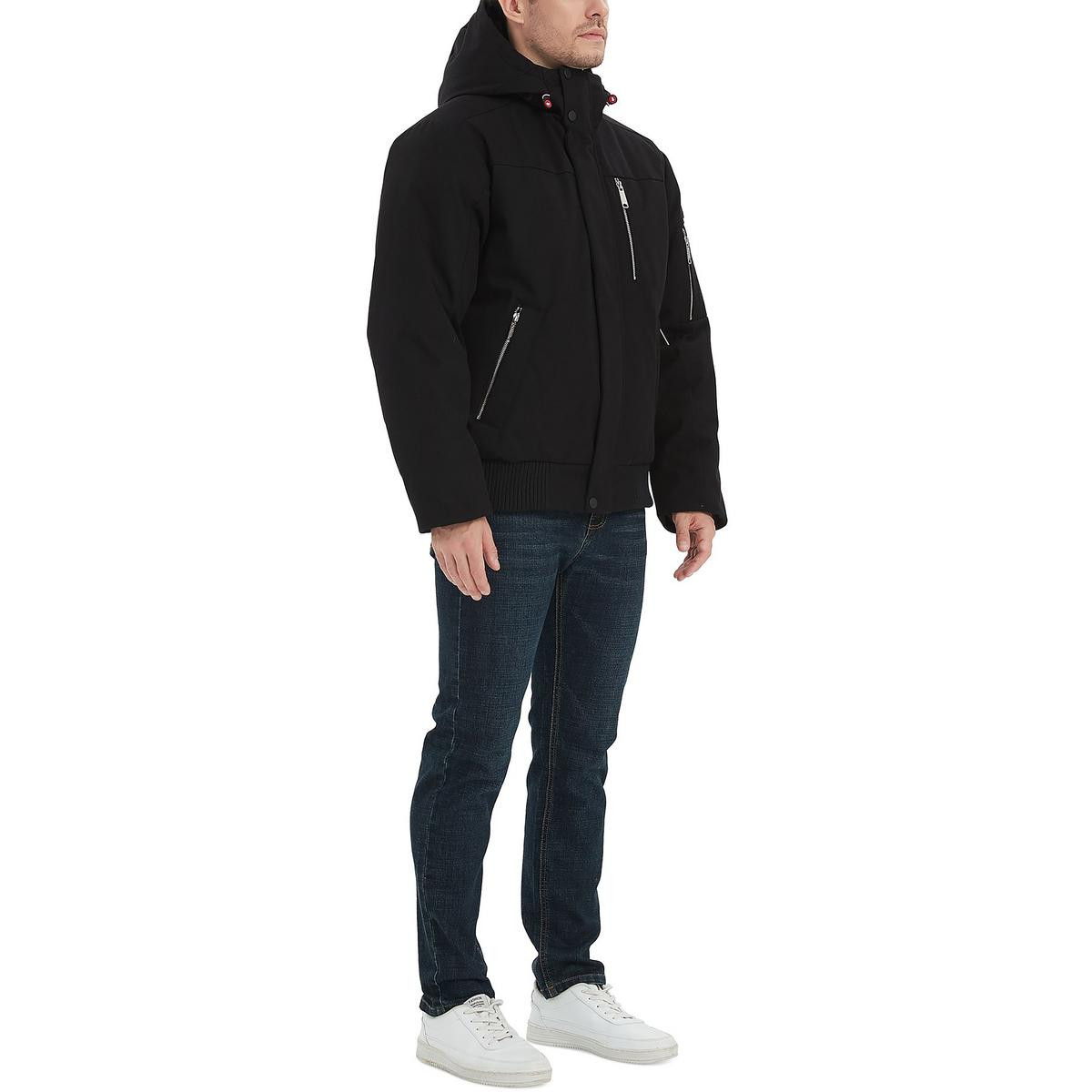 Уличная мужская черная утепленная куртка-бомбер United Mens Coat S BHFO 6629