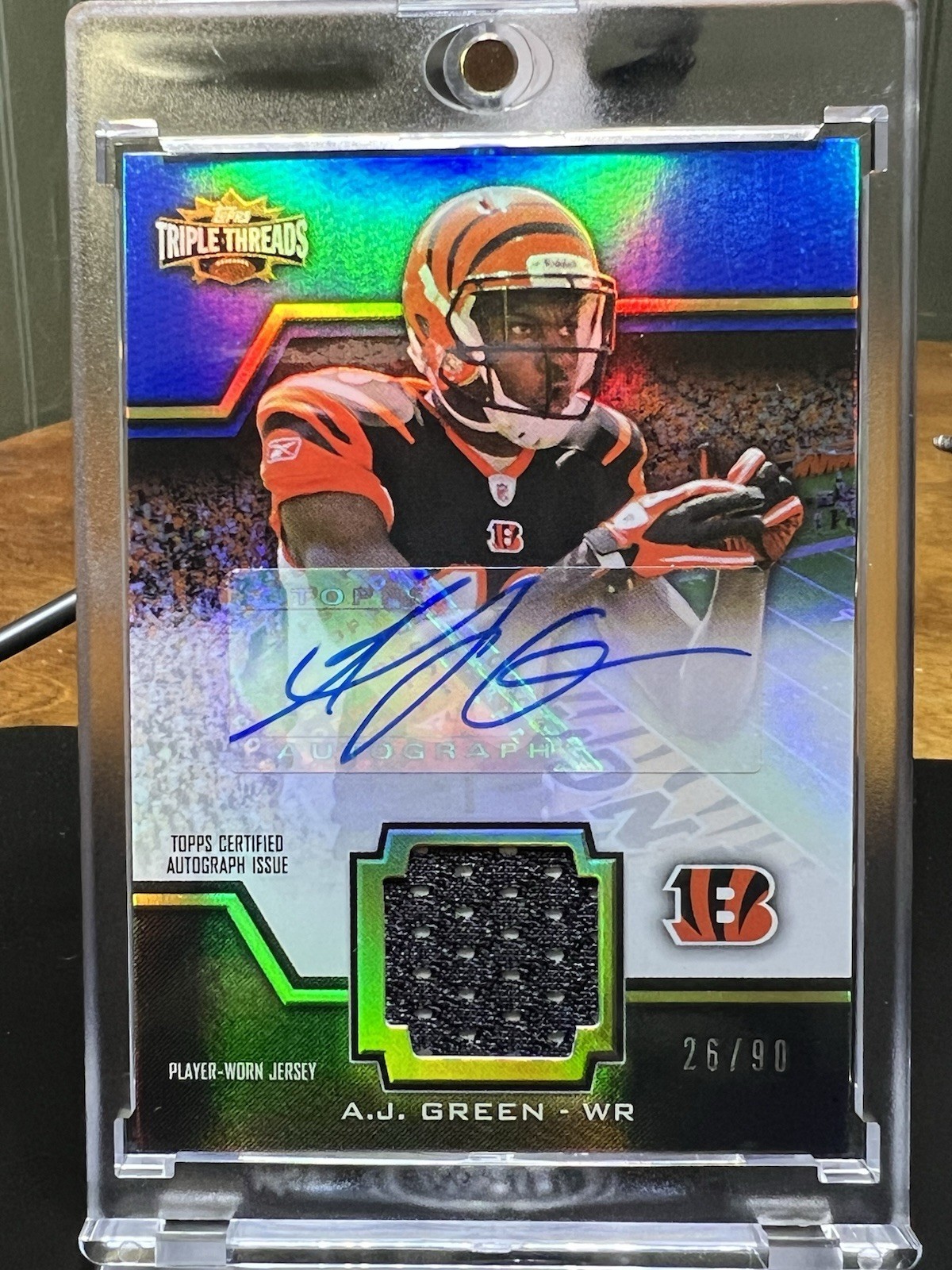 AJ Green Topps Triple Threads Unity Relic Autograph #64 Base