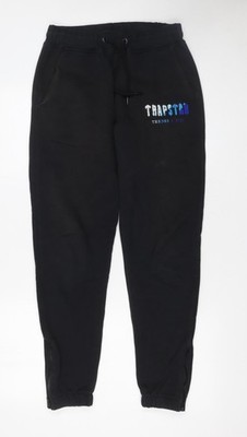 Trapstar Jogginghose Herren schwarz XS mit Logo und Knöchelreißverschlüssen