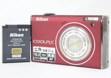 Nikon COOLPIX S640 Red 12.3MP  5x Optical Zoom Compact Digital Camera From Japan
