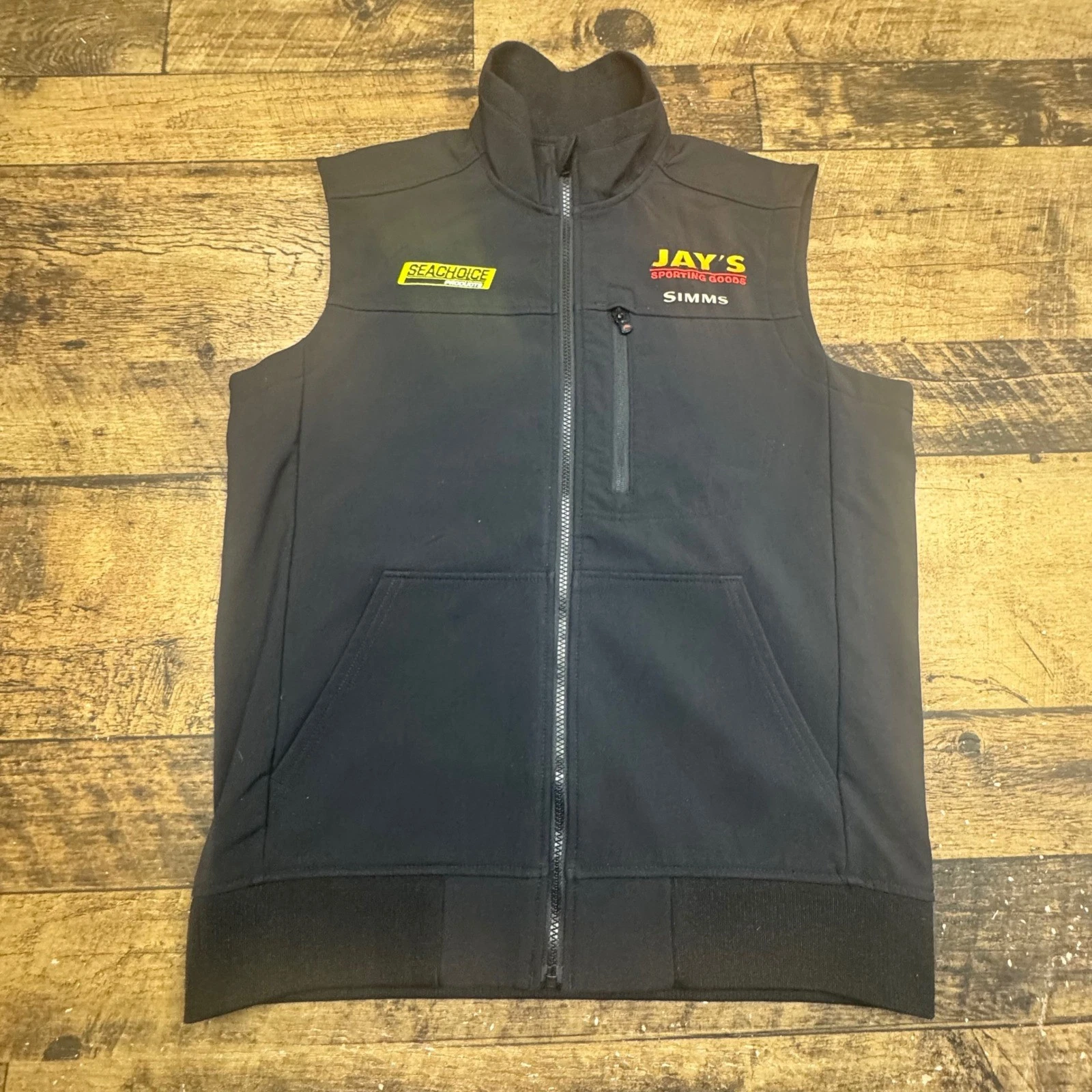 Simms Fishing Vest Mens Size M Black Jay's Sporting Goods SeaChoice Products