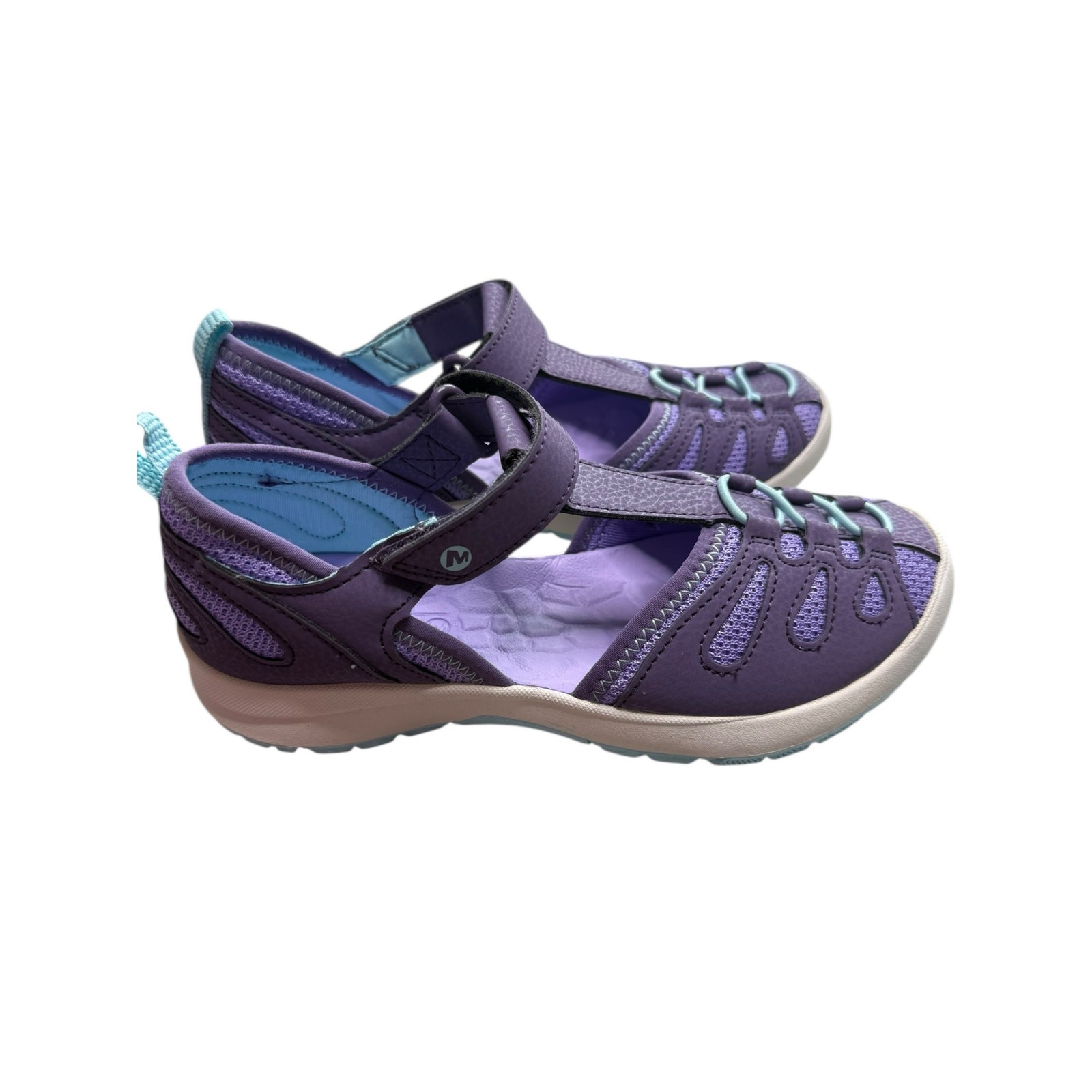 NUOVI sandali Merrell bambina 3 viola blu scarpe acqua escursionismo outdoor