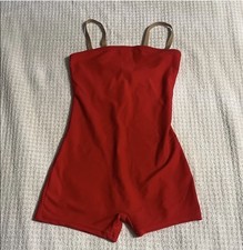 NWOT - Girls Theatricals Red Shorty Leotard - Size IC