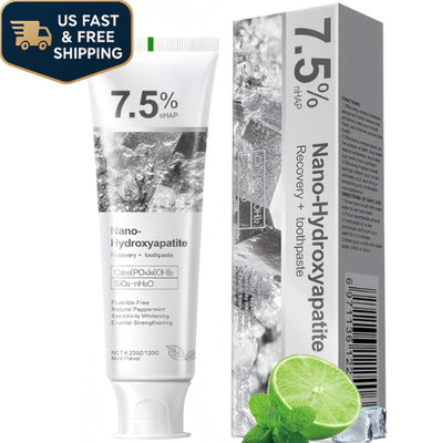 US STOCK DUOYINTL 7.5% Hydroxyapatite Toothpaste Fluoride Free Sensitive Teeth