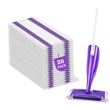 20 Mop Pads For Swiffer Wet Jet, All Purpose Floor Cleaner, Purple