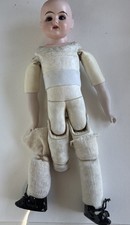 Antique German Bisque Head Cuno & Otto Dressel 13/0 Kid Body 15” Doll For Repair