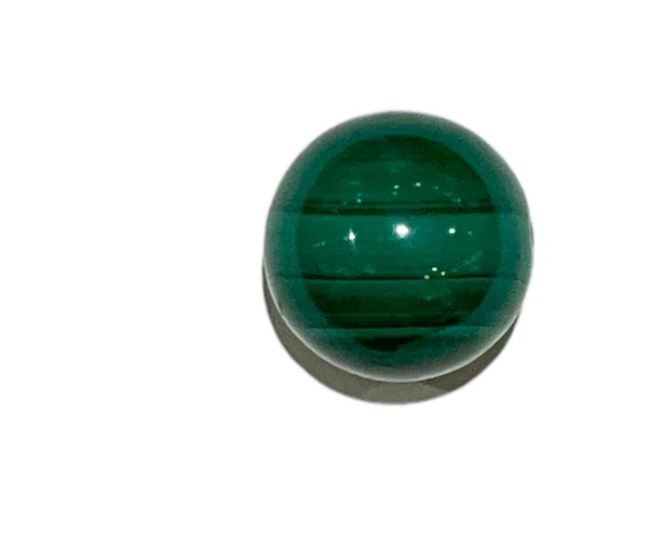 Pendentif malachite naturelle en forme de sphère percée de 20 mm pour collier