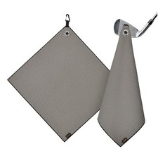 Magnetic Golf Towel, Premium Ultra Absorbent Waffle 18 x 18-Inch Grey