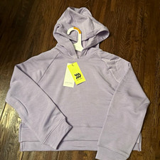 All in Motion Girls s Purple Solid Modal Pullover cropped Hoodie Size S
