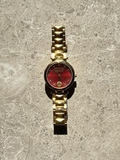 Versus Versace Women's Gold-Tone Bracelet Watch Red Dial Quartz 50m WR