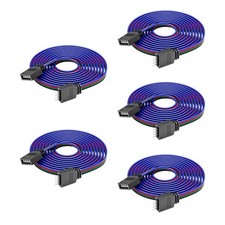 5 Pack 22AWG 4 Pin JST Male to Female Plug LED Connector 3.28FT/1m Extension ...