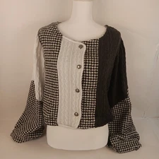 POL Women's Shirt Size M Houndstooth BOHO Holiday Gift Idea!