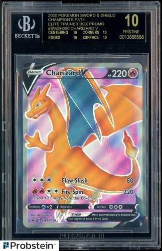 2020 Pokemon SWSH Champion's Path Promo #SWSH050 Charizard V BGS 10 BLACK LABEL
