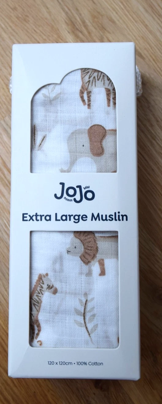 JoJo Maman Bebe Extra Large 120 X120 cm Safari print Cotton Muslin
Opens in a new window or tab