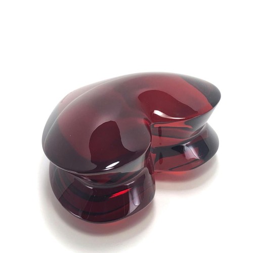 Auténtica FIGURA GRANDE DE CORAZÓN DE CINZÍN CRISTAL “ROSA” BACCARAT RARA 3 1/2” - Imagen 5 de 12