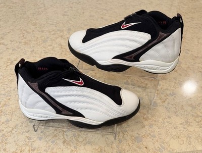 VTG, Men's US 9 2001 Nike Air Flight Pro Zip-Up Basketball Shoes White Black Red