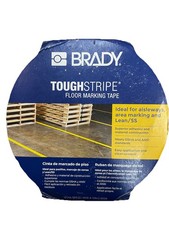 Brady TOUGHSTRIPE 104312 Yellow Floor Marking Tape Roll 2 inch x 100 feet
