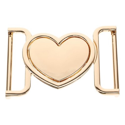 Coat Metal Clip Buckle Heart-shaped Decorative Toggle Closure for Clothing Ve...