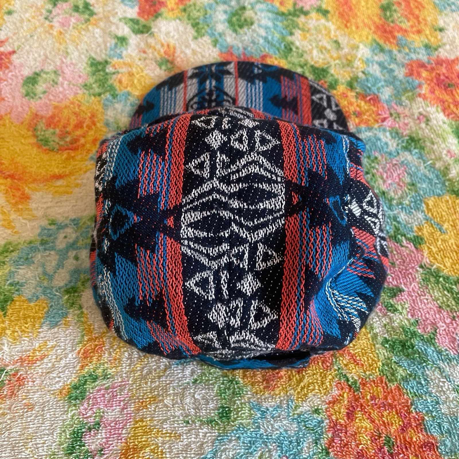 Native Aztec Pendleton Style Flat Cap One Size Fi… - image 2