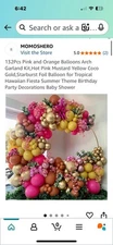 132 Pc Balloon Arch Kit Pink & Gold